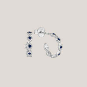 Cloud Nine Jewellery: Eye of Clarity Hoops - Silver