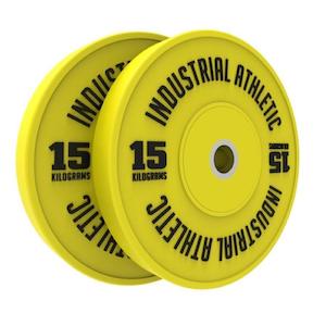 Olympic Plates: 15kg HD Bumper Plates Yellow/Pair