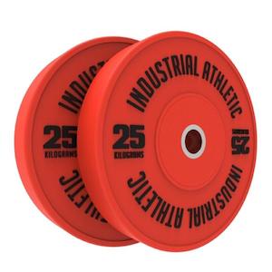 Olympic Plates: 25kg HD Bumper Plates - Red/Pair