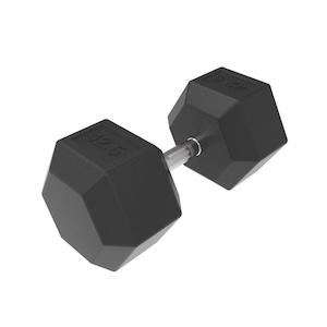 Dumbbells: 42.5kg HD Rubber Hex Dumbbell