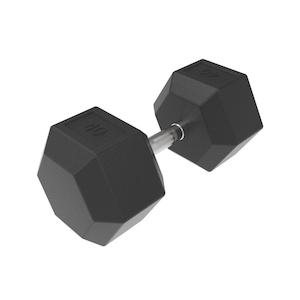 Dumbbells: 40kg HD Rubber Hex Dumbbell