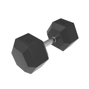 30kg HD Rubber Hex Dumbbell