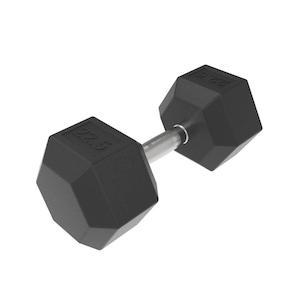 Dumbbells: 22.5kg HD Rubber Hex Dumbbell