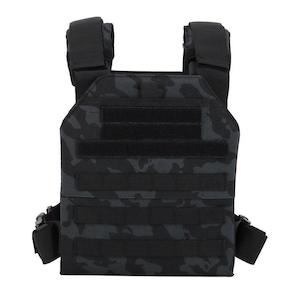 Compact Tactical Vest - Black Camo