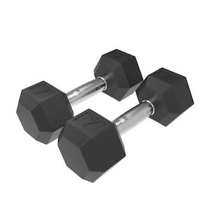 7.5kg HD Rubber Hex Dumbbell - Pair