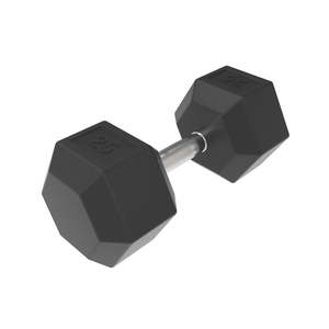 Dumbbells: HD Rubber Hex DB 25kg - Used