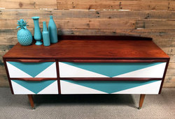 Products: Retro mahogany drawers with geometric design