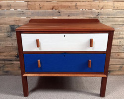 Products: Blue and white teak drawers