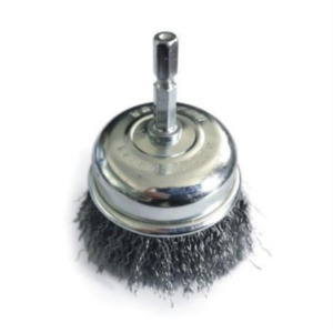 Fire Bird WIRE BRUSH HEX SHANK CRIMPED 80MM  STEEL