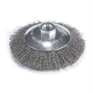 Fire Bird WIRE BRUSH GRINDER CRIMPED CUP BRUSH BEVEL 115MM M14X2 STAINLESS STEEL