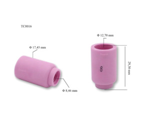 Tig Cermaic: Fire Bird tig 8# ceramic 13n12 2pk