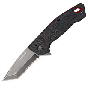 Vanquish Knife: Vanquish- 88mm 3.5" Large Serrated Pocket Knife