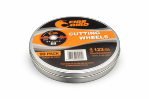 Abrasives Cutting And Grinding Discs: Fire Bird Cutting Disc 10PK metal tin 125 X 1