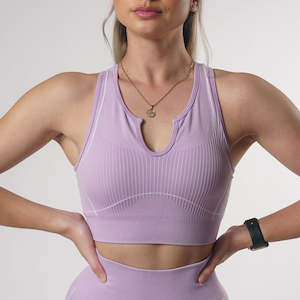Tops: Hybrid Seamless Lilac Sports Bra