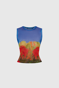 WOMENS: Mesh Tank - Rose Field