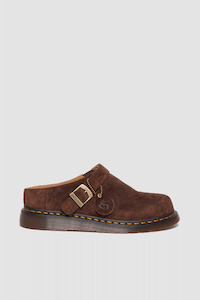 Dr Martens: Isham Buckle Mule - Dark Brown Oasis Suede