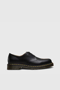 Dr Martens: 1461 3 Eye Leather Shoes - Black Smooth