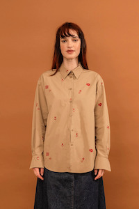 Maryse Shirt - Praline Stamp