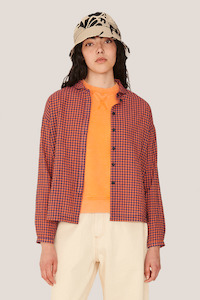 Marianne Long Sleeve Shirt - Red / Blue