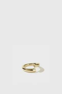 Womens Rings: Wave Ring Plain - Gold Plated
