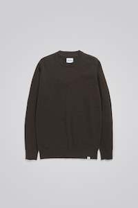 Mens Sweaters: Sigfred Merino Lambswool Sweater - Truffle
