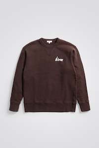 Mens Sweaters: Arne Relaxed Chain Stitch Sweatshirt - Heathland Brown