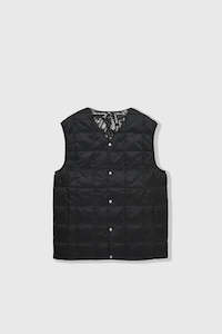 Mens Vests: V-Neck Down Vest - Black