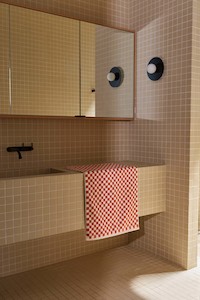 Bathroom: Beppu Bath Mat - Paloma Sun/Ecru