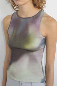 Womens Singlets: Floe Top - Medium Blue