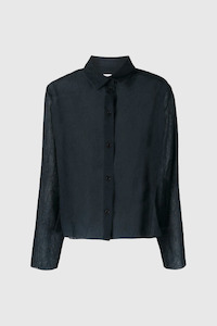 Chaos Pleat Shirt - Black
