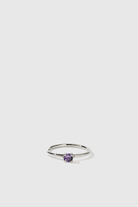 Infinite Gifts For Her: Micro Round Ring - Sterling Silver / Amethyst