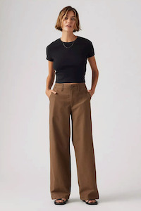 90s Straight Women's Pants - Dark Earth