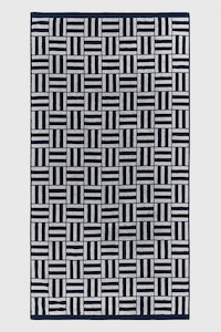 Willis Pool Towel - Obsidian & Stone