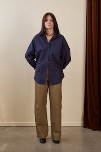 Maryse Shirt - Oxford Plum Stripe