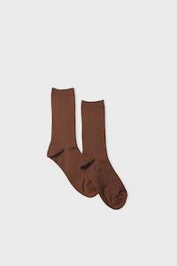 Cotton Half Crew - Chestnut