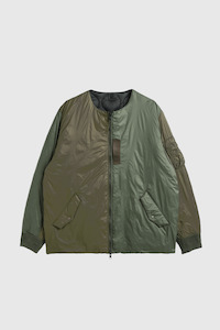 Reversible MA-1 Type Down Jacket - Crazy Olive / Black