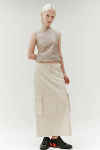 Permanent Vacation: Identity Cargo Skirt - Ecru