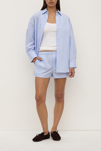 Havana Stripe Long Sleeve Shirt - Blue / White Stripe