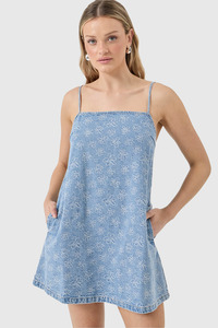 Sale Under 250: Flowers Cami Dress - Indigo