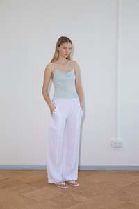 Fine Knot Tank - Ice Blue