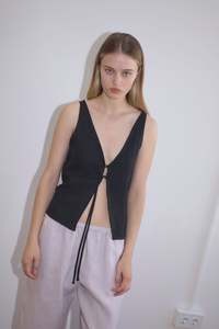 Sale Under 250: Two Part Top - Black