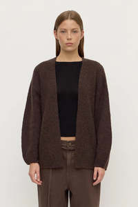 Ariel Knit Cardigan - Dark Choc