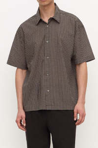 Alta Check Short Sleeve Shirt - Brown / Black Check