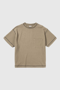 Waffle Pocket Tee - Khaki