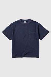 Waffle Pocket Tee - Navy