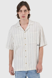 Mens: Deuce Stripe Bowler Shirt - White