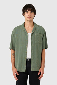 Mens: Heavy Weave Bowler Shirt - Thyme