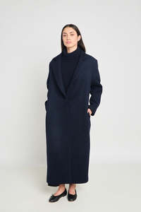 Illusions Coat - Navy
