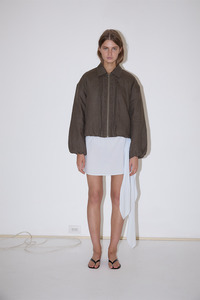 Pintuck Jacket - Khaki Stripe