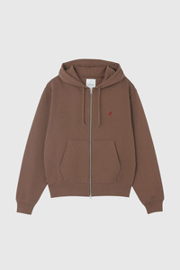 Gramicci: One Point Zip Hooded Sweatshirt - Brown